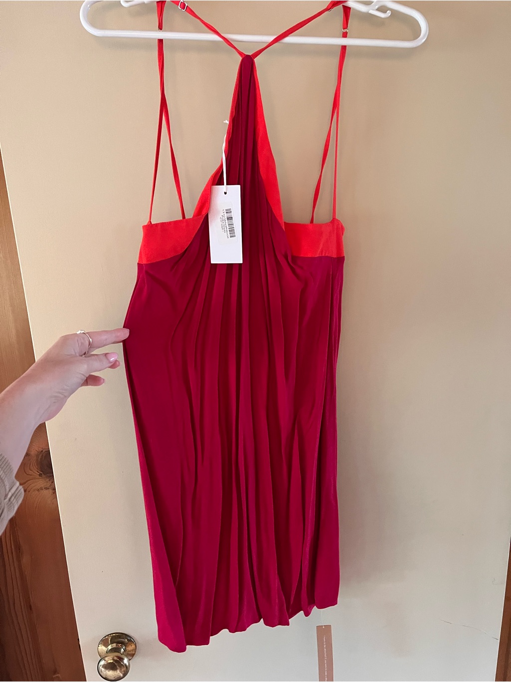 Reformation Colorblock Sleeveless Mini Dress In Rhubarb - New With Tags